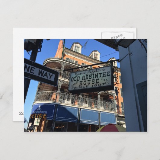 オールドアブシンザハウスニューオーリンズルイジアナ ポストカード (正面/裏面)