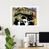 オールドアブシンザハウスブラスバンドフランスの、クォーター、新規 ポスター (ホームオフィス)