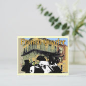 オールドアブシンザハウスブラスバンドフランスの、クォーター、新規 ポストカード (スタンド正面)