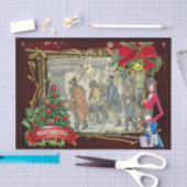 オールドアムステルダムの通りシーン 薄葉紙 (クラフト)