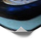 オールドアメリカンバイクもしくは自転車に乗る人 ポスター (角)