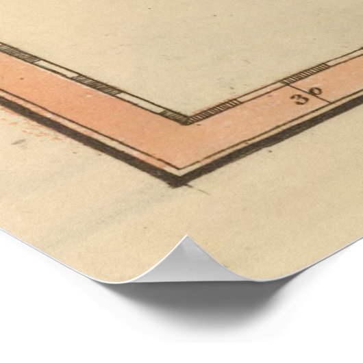 オールドアラビア半島の地図(1912年) ポスター (角)