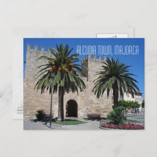 オールドアルクディアタウンマジョルカマヨルカスペインスペイン土産 ポストカード (正面/裏面)