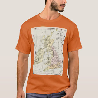 オールドアングロサクソンのイギリス諸島の地図1901ヴィンテージグレア Tシャツ