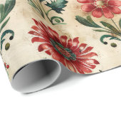 オールドアンティーククリスマスダマスク ラッピングペーパー (ロールコーナー)