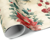 オールドアンティーククリスマスダマスク ラッピングペーパー (ロールコーナー)