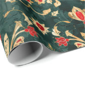 オールドアンティーククリスマスダマスク ラッピングペーパー (ロールコーナー)