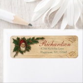 オールドアンティークビクトリアンサンタセントニッククリスマス ラベル (インサイチュ)