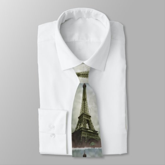 オールドアンティークフォトエッフェルタワーパリネックタイ ネクタイ (タイ)