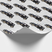 オールドアンティークブラックカーラッピング紙 ラッピングペーパー (角)
