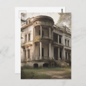 オールドア棄済みホワイトマンションハウス ポストカード (正面/裏面)