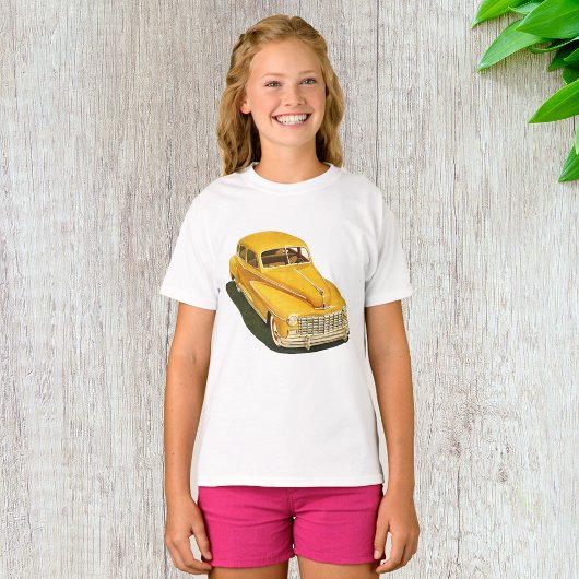 オールドイエローカーガールTシャツ Tシャツ