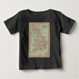 オールドイングランドの地図 ベビーTシャツ