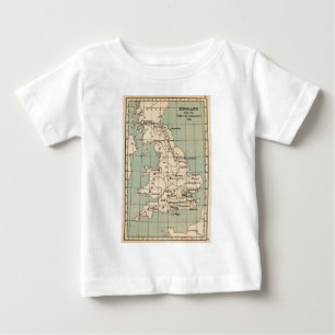 オールドイングランドの地図 ベビーTシャツ