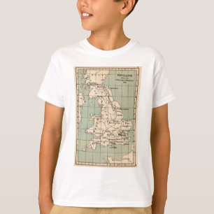 オールドイングランドの地図 Tシャツ