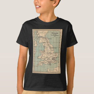 オールドイングランドの地図 Tシャツ
