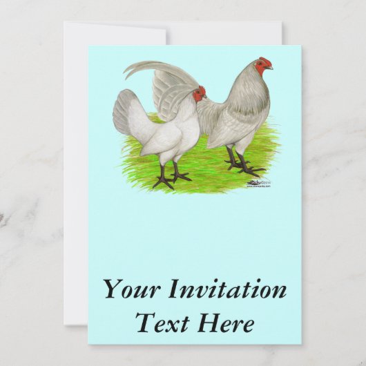 オールドイングランドゲームセルフブルー 招待状 (正面)