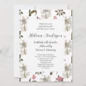 オールドイングリッシュガーデンフローラ誕生日 招待状 (裏面)