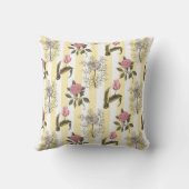 オールドイングリッシュガーデンヴィンテージフローラルパターン クッション (裏面)