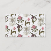 オールドイングリッシュガーデンヴィンテージフローラルパターン 名刺 (裏面)