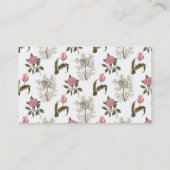 オールドイングリッシュガーデンヴィンテージフローラルパターン 名刺 (裏面)