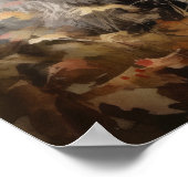 オールドイングリッシュシェプドッグアートプリントポスター ポスター (角)