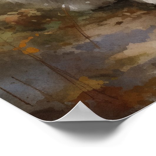 オールドイングリッシュシェプドッグアートプリントポスター ポスター (角)