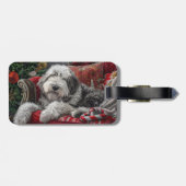 オールドイングリッシュシェプドッグクリスマスフェスティバル ラゲッジタグ (裏面横)