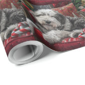 オールドイングリッシュシェプドッグクリスマスフェスティバル ラッピングペーパー (ロールコーナー)