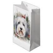 オールドイングリッシュシェプドッグクリスマスリースフェスティバルカップ スモールペーパーバッグ (正面アングル)