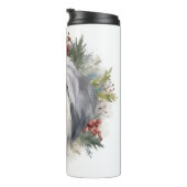 オールドイングリッシュシェプドッグクリスマスリースフェスティバルカップ タンブラー (回転右)