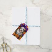 オールドイングリッシュシェプドッグハロウィンウィッチカボチャ ギフトタグ (より糸付き)