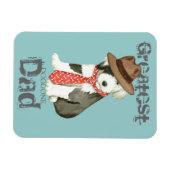 オールドイングリッシュシェプドッグパパ マグネット (横)