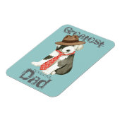 オールドイングリッシュシェプドッグパパ マグネット (左側)