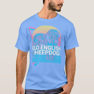 オールドイングリッシュシェプドッグレトロ Tシャツ
