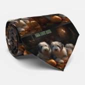 オールドイングリッシュシェプドッグ子犬オータムデライトカボチャ ネクタイ (ロール)