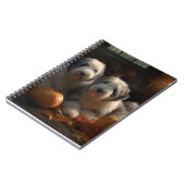 オールドイングリッシュシェプドッグ子犬オータムデライトカボチャ ノートブック (左側)