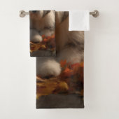 オールドイングリッシュシェプドッグ子犬オータムデライトカボチャ バスタオルセット (インサイチュ)