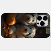オールドイングリッシュシェプドッグ子犬オータムデライトカボチャ Case-Mate iPhoneケース (裏面 (横))