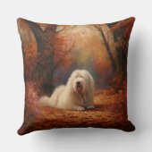 オールドイングリッシュシェプドッグin紅葉秋インスパイア クッション (裏面)