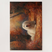 オールドイングリッシュシェプドッグin紅葉秋インスパイア ジグソーパズル (縦)