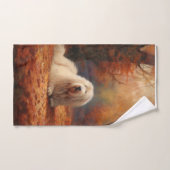 オールドイングリッシュシェプドッグin紅葉秋インスパイア バスタオルセット (ハンドタオル)