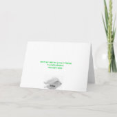 オールドイングリッシュシープドッグとピンクフラミンゴクリスマス シーズンカード (裏面)