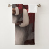 オールドイングリッシュシープドッグウィズサンタクロースフェスティバル バスタオルセット (インサイチュ)