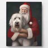オールドイングリッシュシープドッグウィズサンタクロースフェスティバル フォトプラーク (正面)