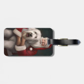 オールドイングリッシュシープドッグウィズサンタクロースフェスティバル ラゲッジタグ (裏面横)