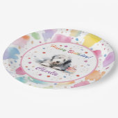 オールドイングリッシュシープドッグウォーターカラー紙プレート ペーパープレート (アングル)