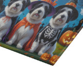 オールドイングリッシュシープドッグズカボチャおもしろいハロウィーン カッティングボード (角)