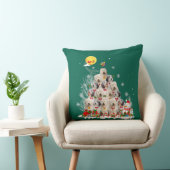 オールドイングリッシュシープドッグトナカイ松クリスマス クッション (椅子)
