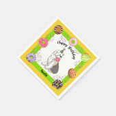 オールドイングリッシュシープドッグドーナツパーティー誕生日ナプキンス スタンダードカクテルナプキン (角)